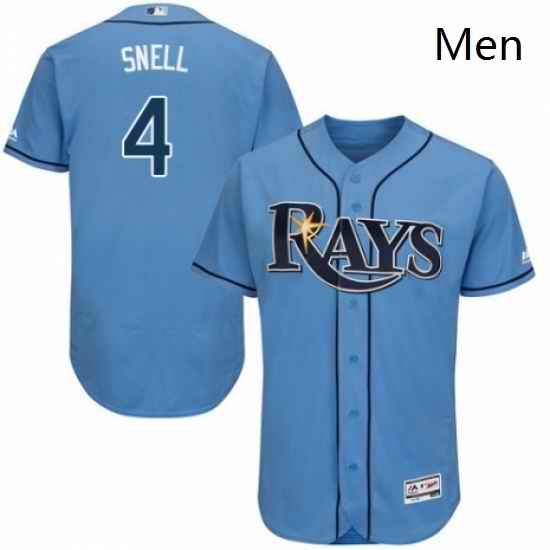 Mens Majestic Tampa Bay Rays 4 Blake Snell Columbia Alternate Flex Base Authentic Collection MLB Jersey
